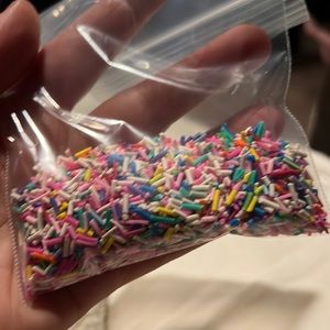 40 grams of faux fake colored sprinkles